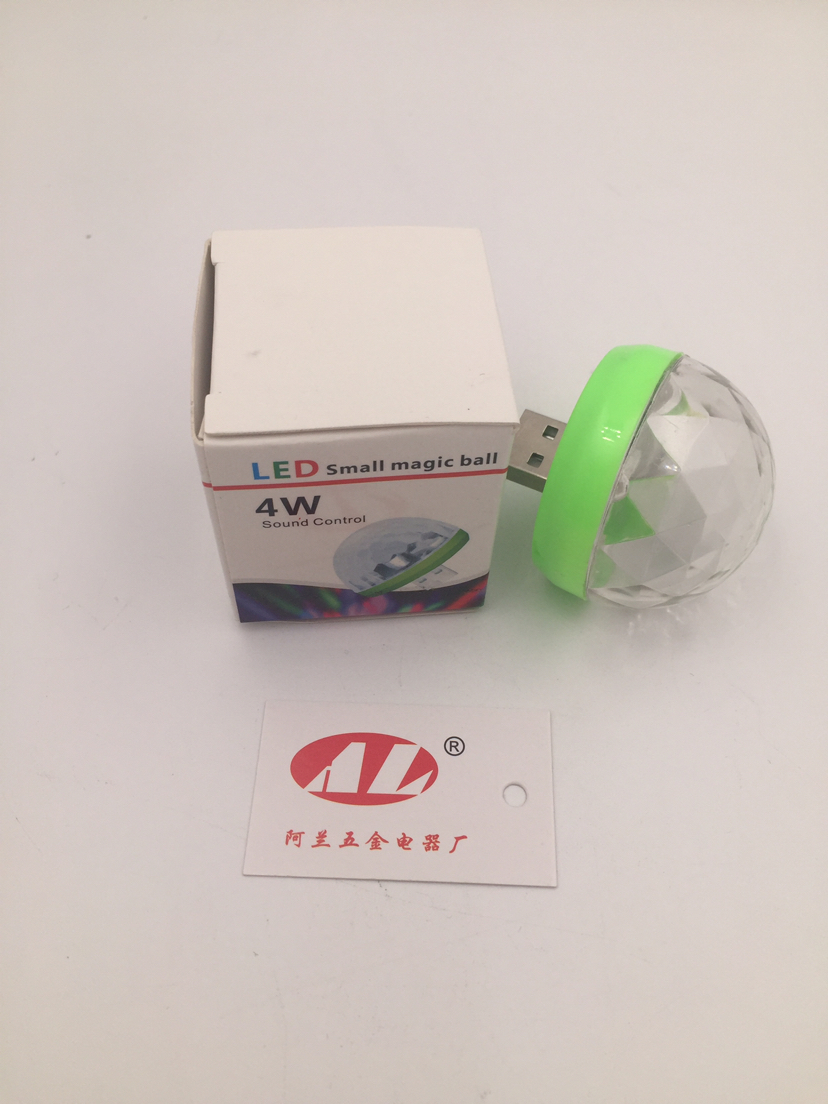 USB small magic ball small stage light outdoor portable camping light microphone atmosphere light
