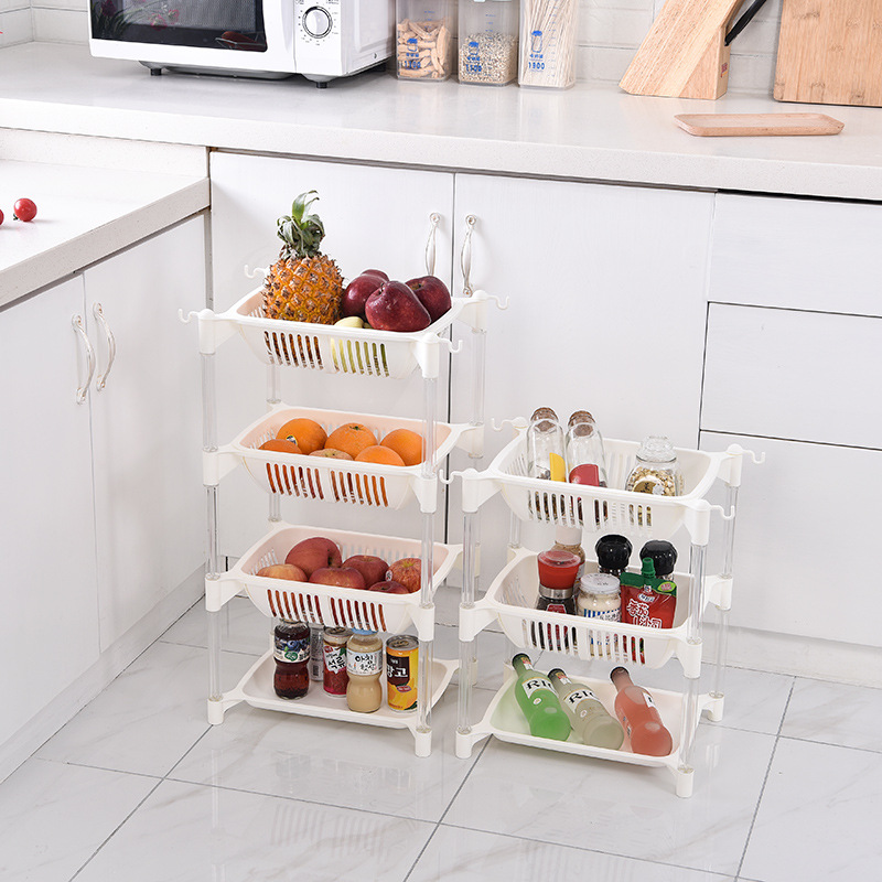 Kitchen multi-functional storage rack, bathroom draining storage basket, simple storage rack, detachable organizing rack details Picture