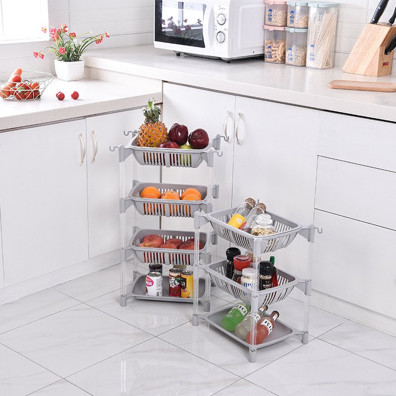 Kitchen multi-functional storage rack, bathroom draining storage basket, simple storage rack, detachable organizing rack