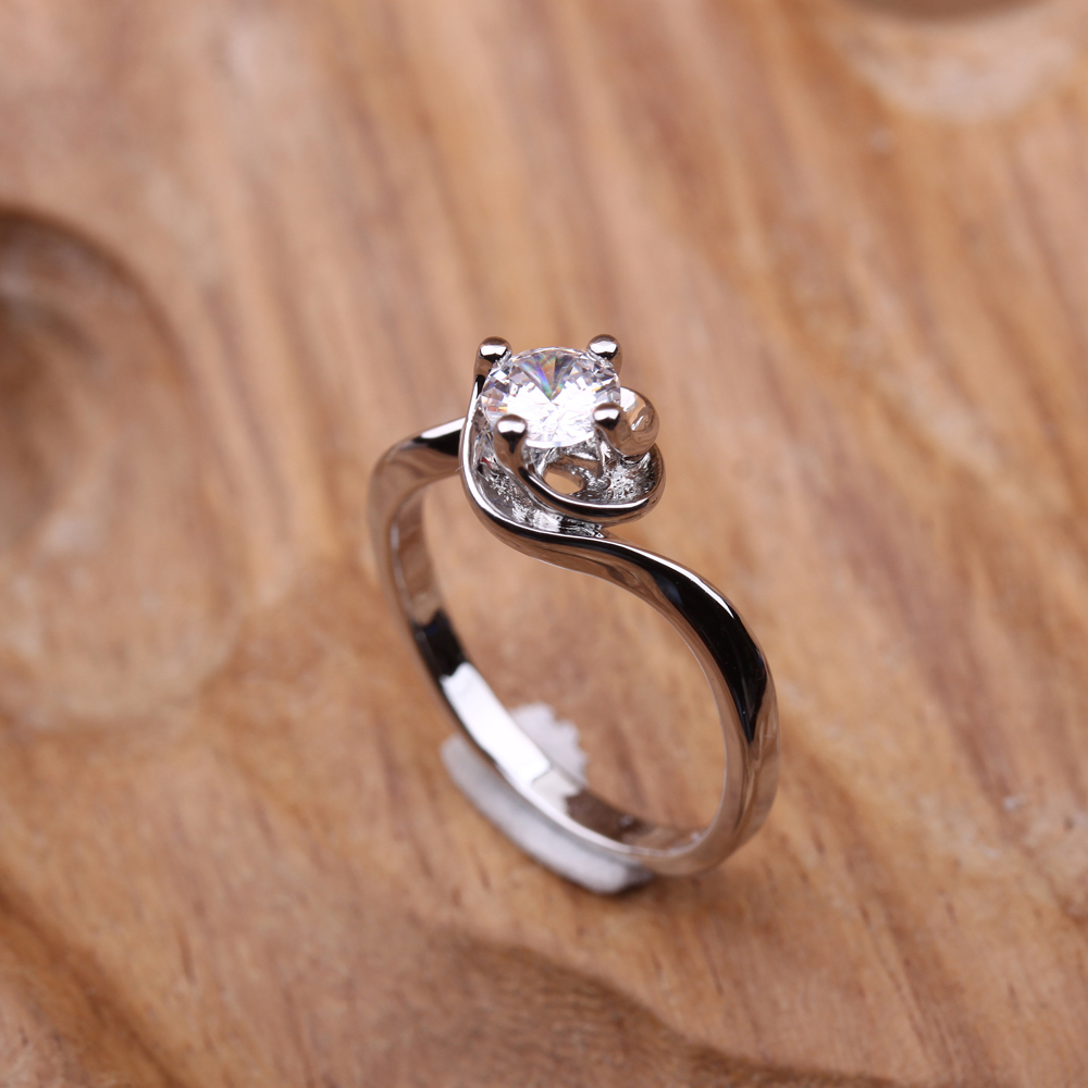 Pudding Station Boutique offers 2-carat simulated diamond zircon rings for women's engagement wedding photo rings Specification image