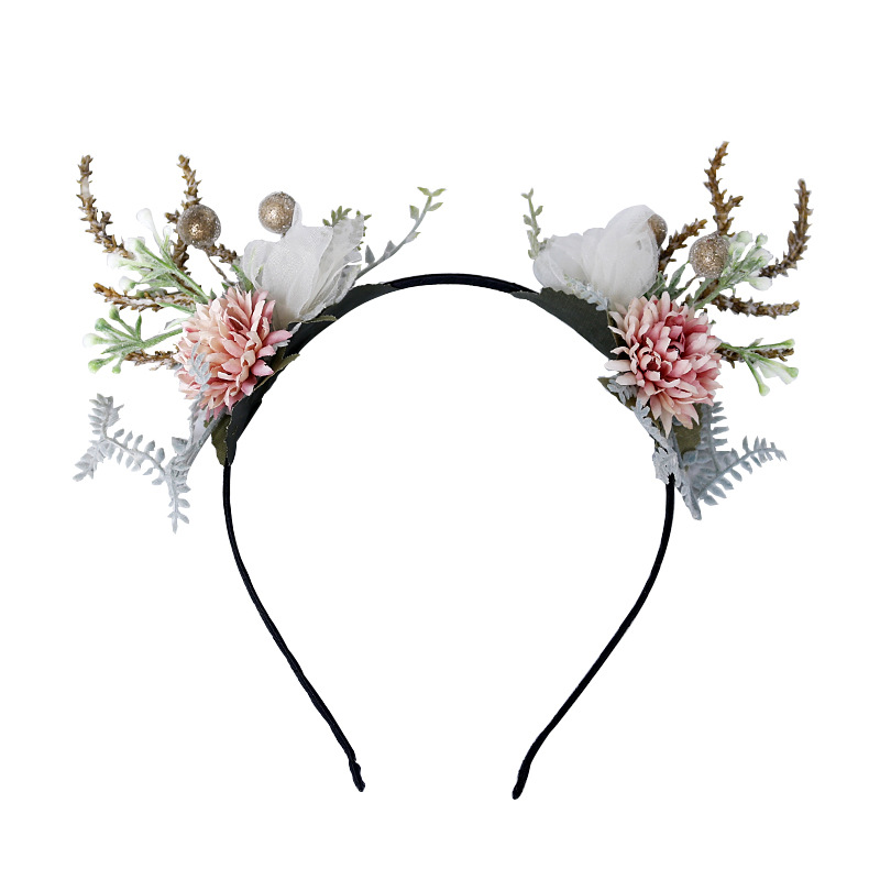Independently packaged European and American hair bands, Christmas headbands, children and adults' headwear, birthday party flower hair accessories Item Picture