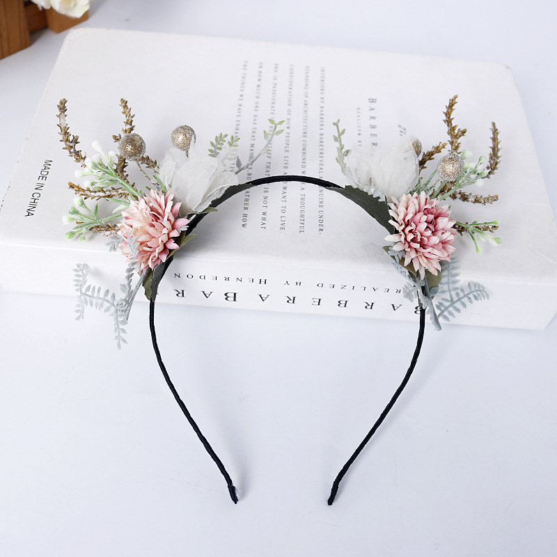 Independently packaged European and American hair bands, Christmas headbands, children and adults' headwear, birthday party flower hair accessories