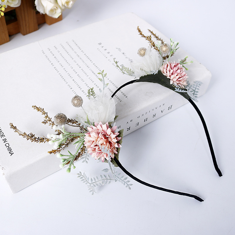 Independently packaged European and American hair bands, Christmas headbands, children and adults' headwear, birthday party flower hair accessories details Picture