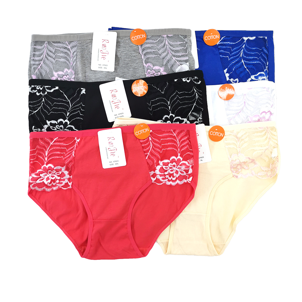 Nordic Norway 3XL oversized women's panties Embroidery lace OEM multi-size women's bra panties set Item Picture