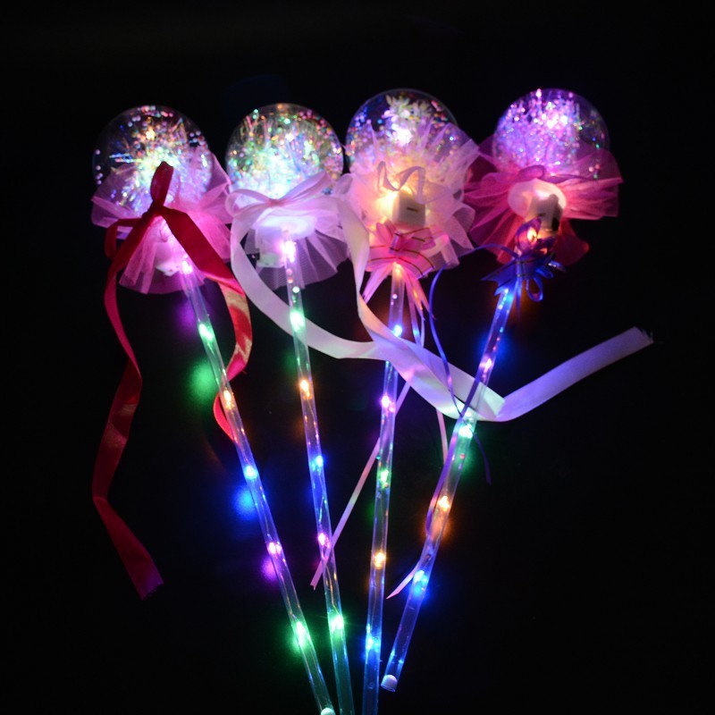 Starry Sky Ball cartoon magic Starry Sky Stick, new Fairy Bouncy Ball Flash Stick, children's luminous toys, street stall to attract customers full figure