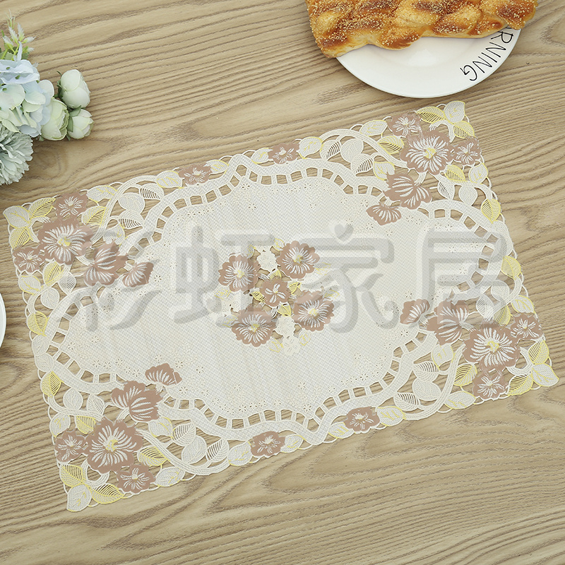 New eco-friendly printed placemats, heat insulation pads, waterproof and anti-slip Western placemats, PVC material table MATS, plate MATS and bowl MATS Application Scenario