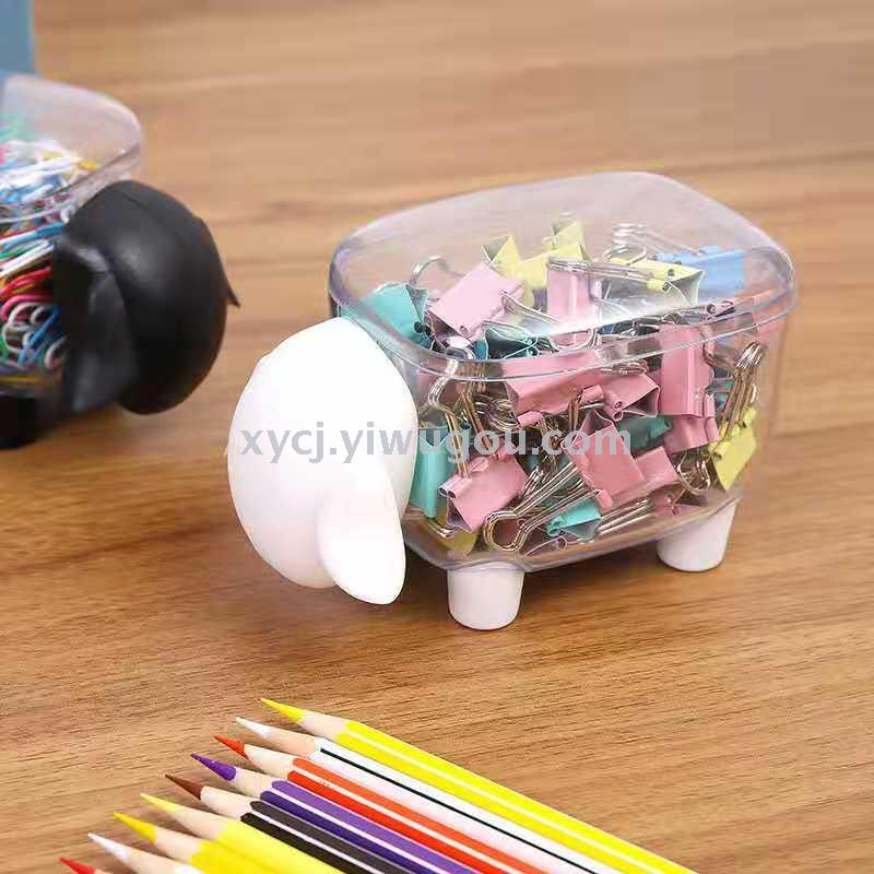Creative little sheep storage jar, plastic desktop storage box, toothpick and cotton swab box Application Scenario