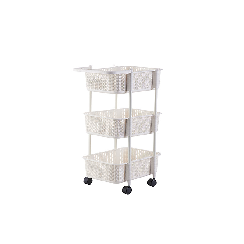 Portable trolley, multi-layer storage basket, kitchen and bathroom sundries storage basket, portable layered storage rack Item Picture
