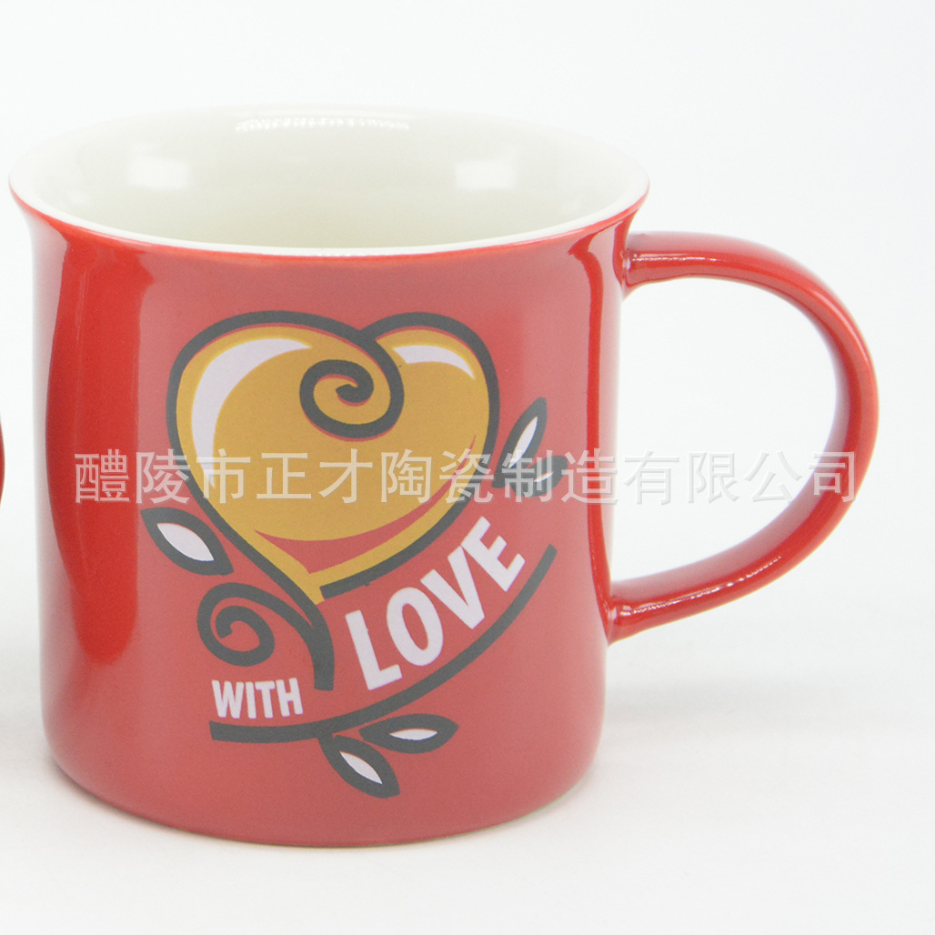 Valentine's Day ceramic cups can be customized as promotional gift cups, enamel-like ceramic cups, and Valentine's Day gift cups Application Scenario