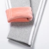 New winter pure cotton leggings for women, thickened with fleece, tight-fitting and warm sports cotton pants with elastic vertical stripes on the outside Application Scenario