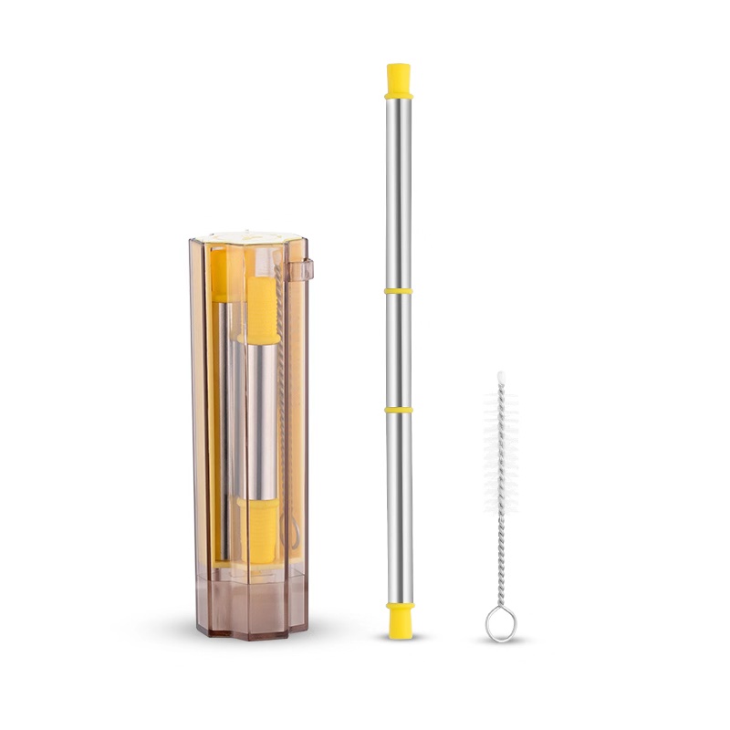 SWENO stainless steel straws, creative portable milk tea straws, four-leaf clover new folding straws, portable stainless steel foldable straws, stainless steel straws, outdoor portable straws Specification image