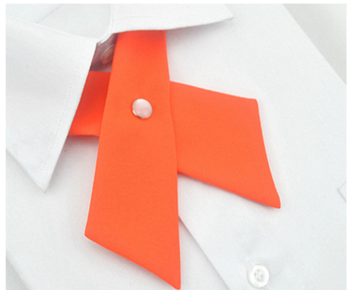 A 5-centimeter single-color cross-knot tie for a man's wedding in red, black, white, blue, yellow and cyan. A narrow hand-tied tie for a woman's entertainment Specification image