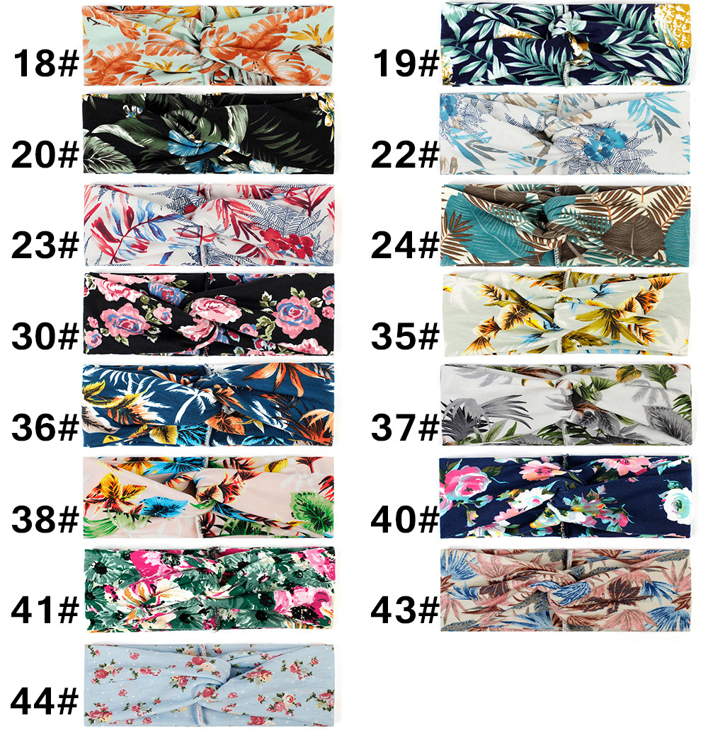 Europe and the United States sell rose knot head ornaments wholesale cross elastic headband scarf details Picture