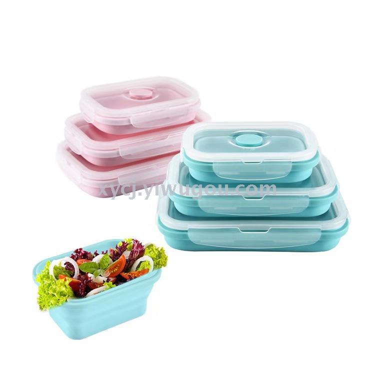 Silicone folding lunch box