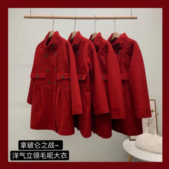 Napoleon's Battle ~ Stylish stand-up collar woolen coat, short woolen coat for petite women