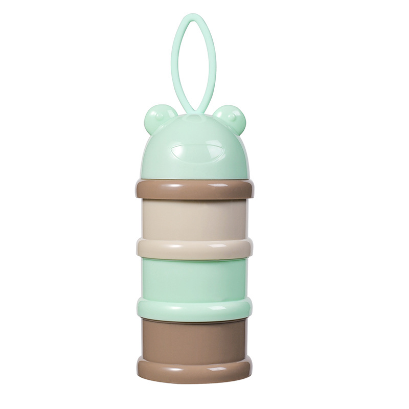 彩色婴儿三层奶粉盒 独立分层奶粉格 儿童便携式旋转奶粉盒详情图4