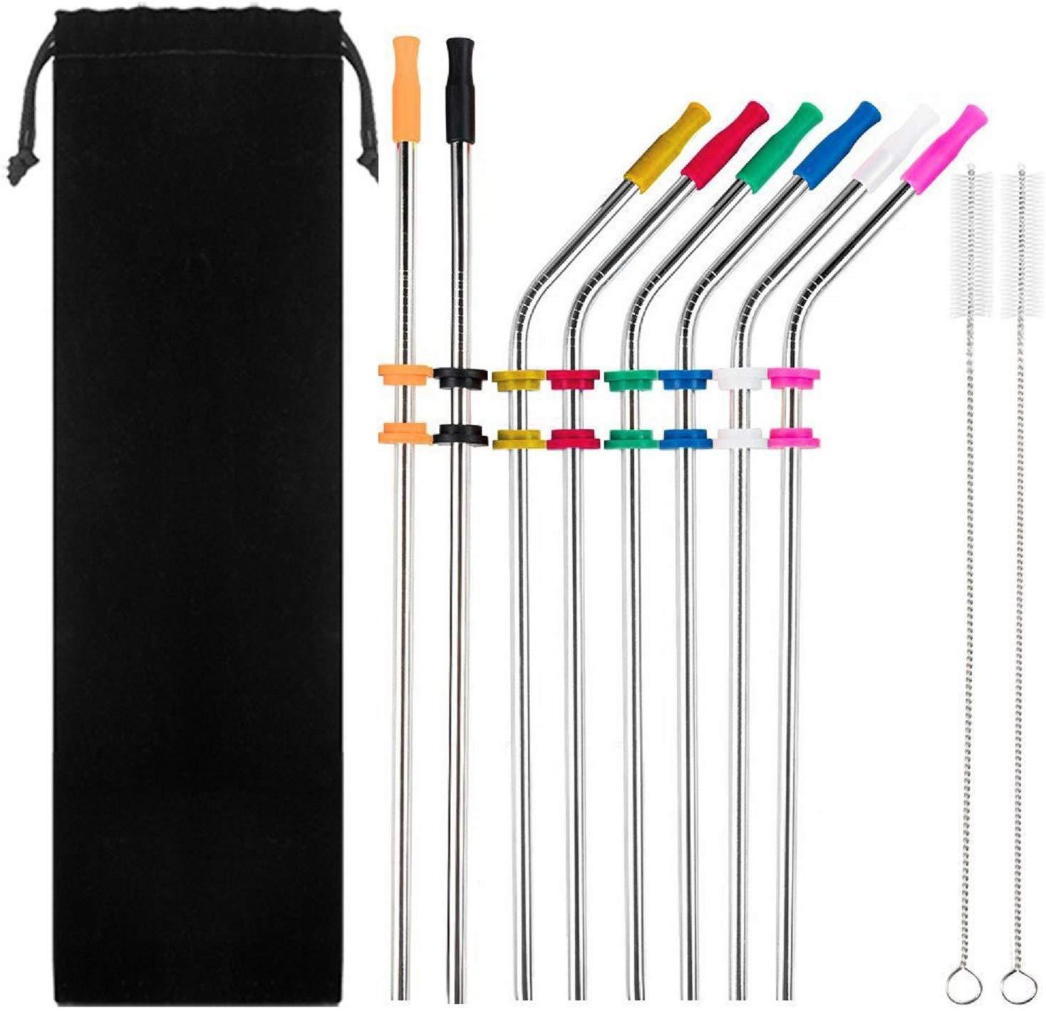 collapsible stainless steel straw FDA新款折叠伸缩彩色饮管