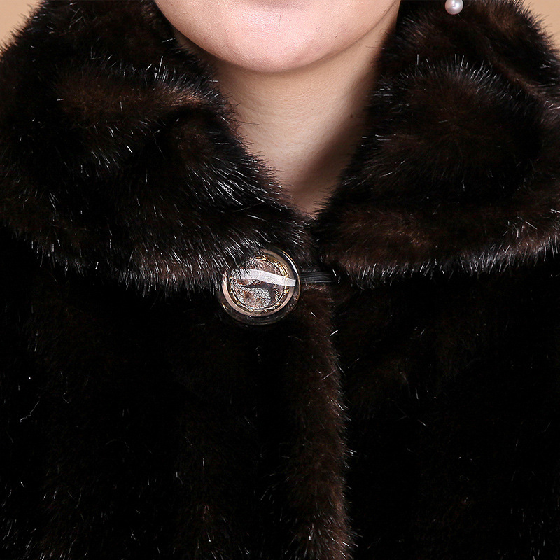 New autumn/Winter 2019 collection of high-end fur and mink faux fur coats for middle-aged and elderly women, long coats for mothers and winter wear Specification image