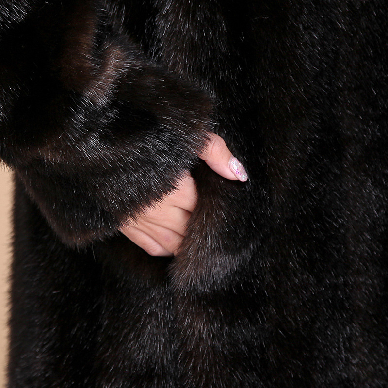 New autumn/Winter 2019 collection of high-end fur and mink faux fur coats for middle-aged and elderly women, long coats for mothers and winter wear Application Scenario