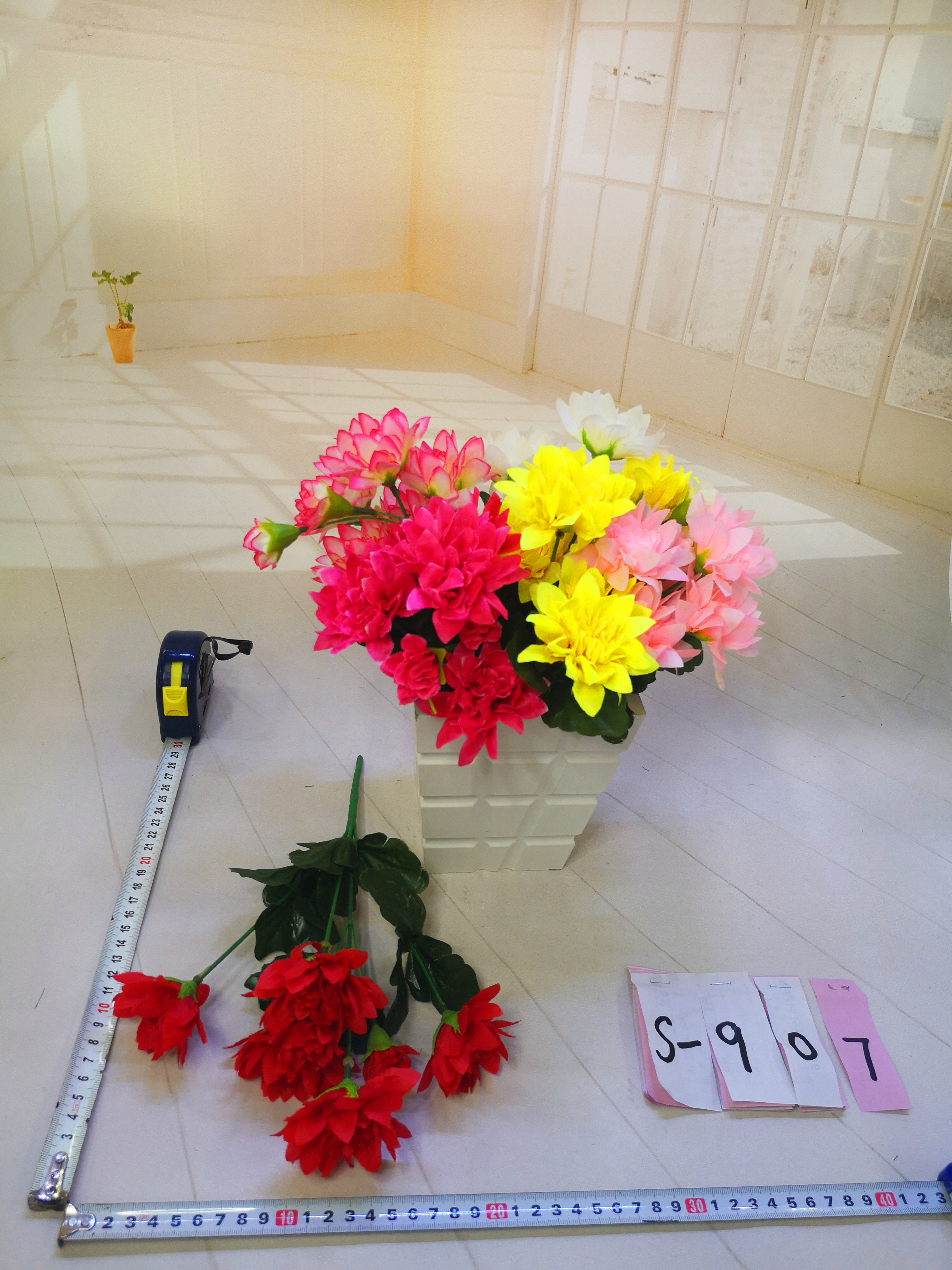 5-head 7-flower artificial flower, begonia