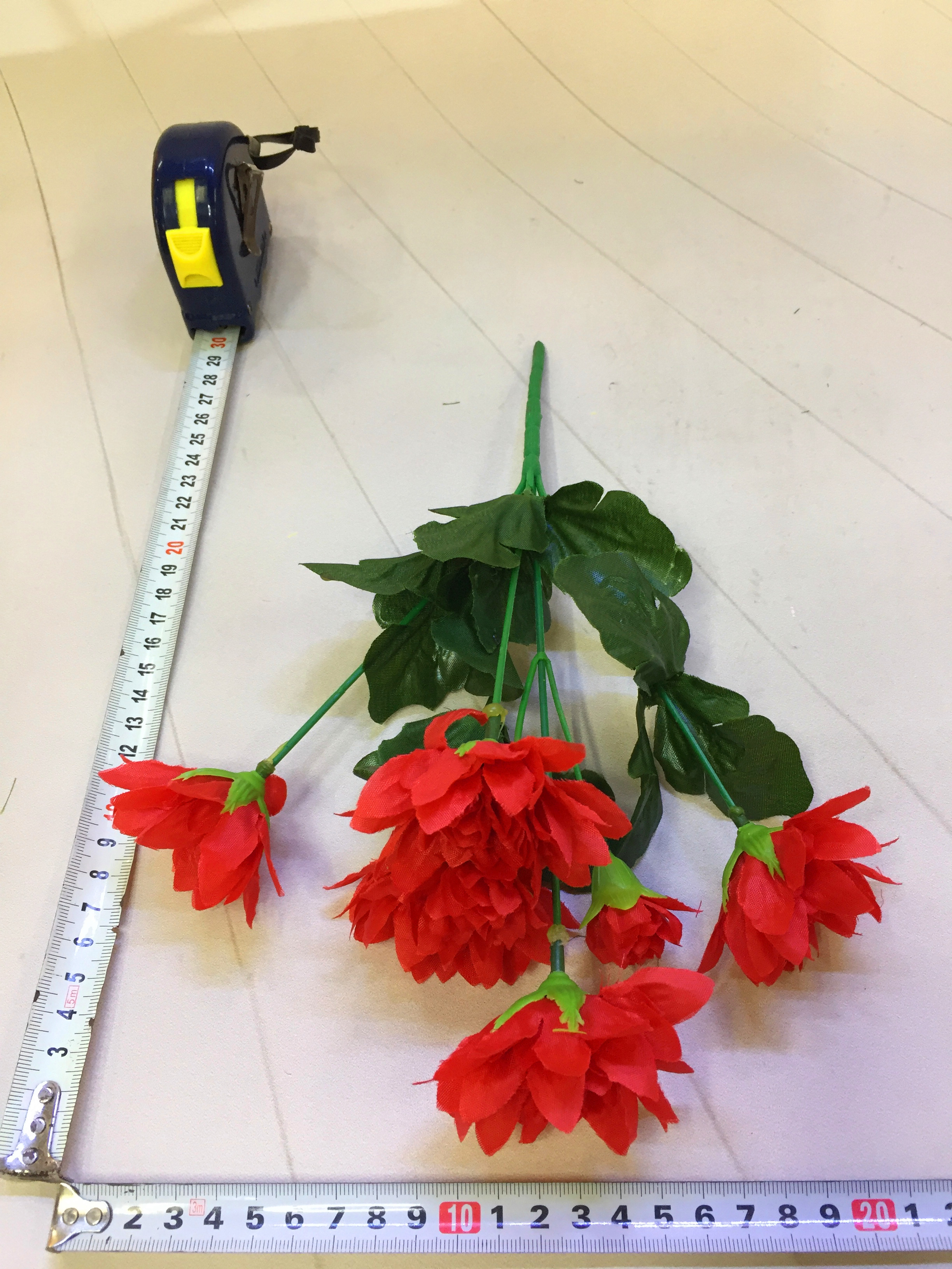 5-head 7-flower artificial flower, begonia Specification image
