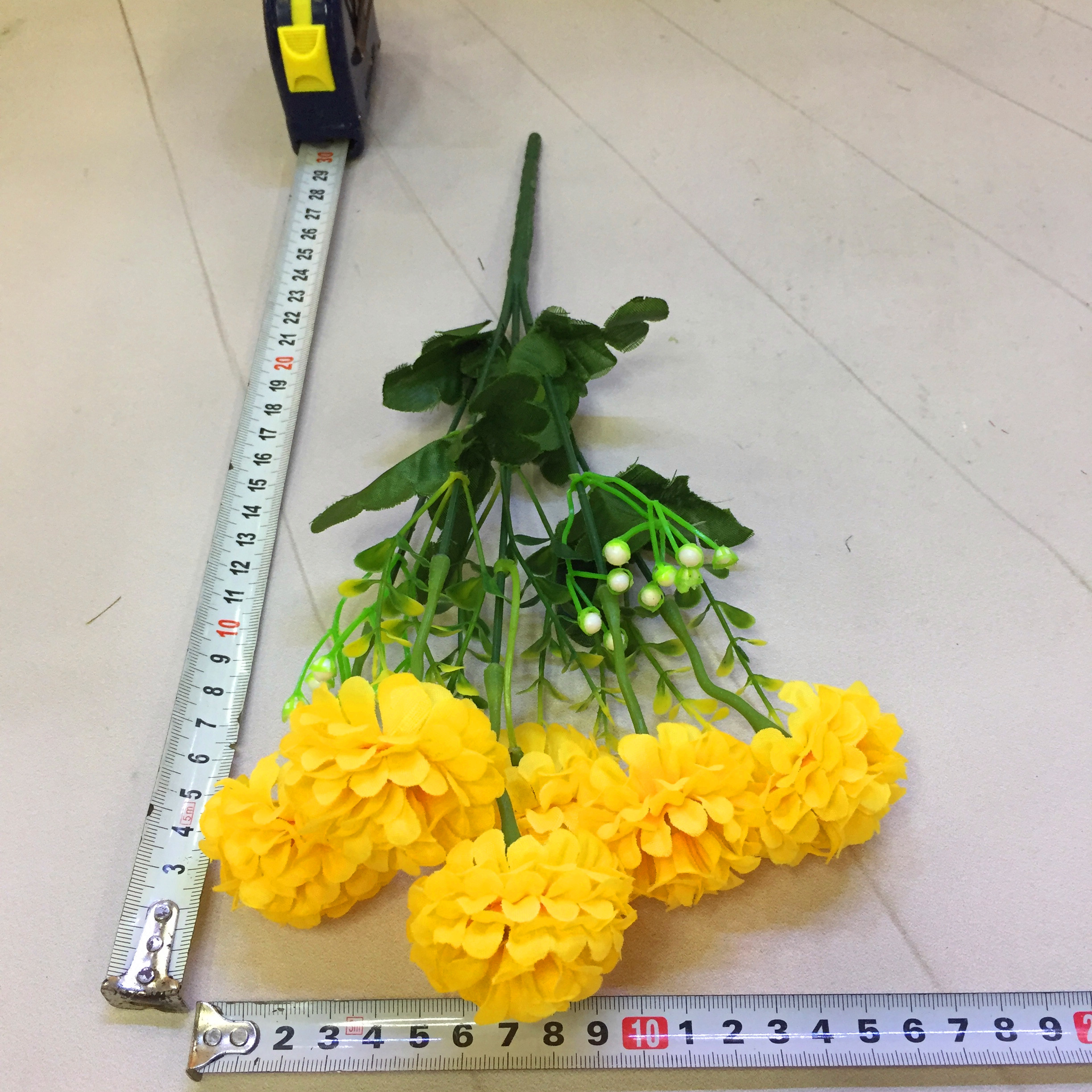 Factory direct sales of 5-head 6-flower curved tube chrysanthemum artificial flowers details Picture