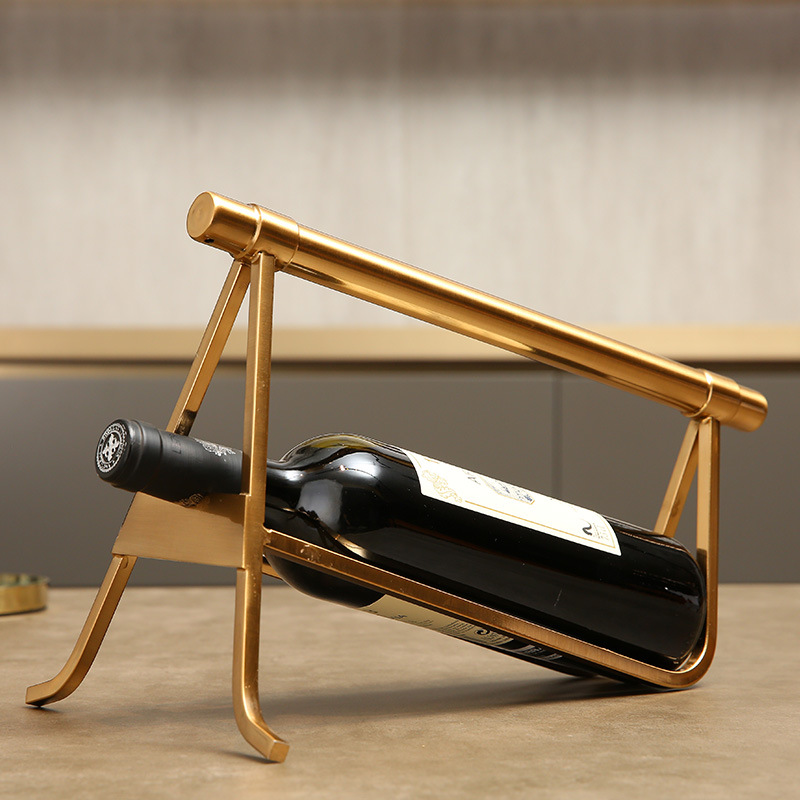 欧式红酒架摆件新古典创意金属工艺品客厅玄关酒柜餐厅边酒柜家居