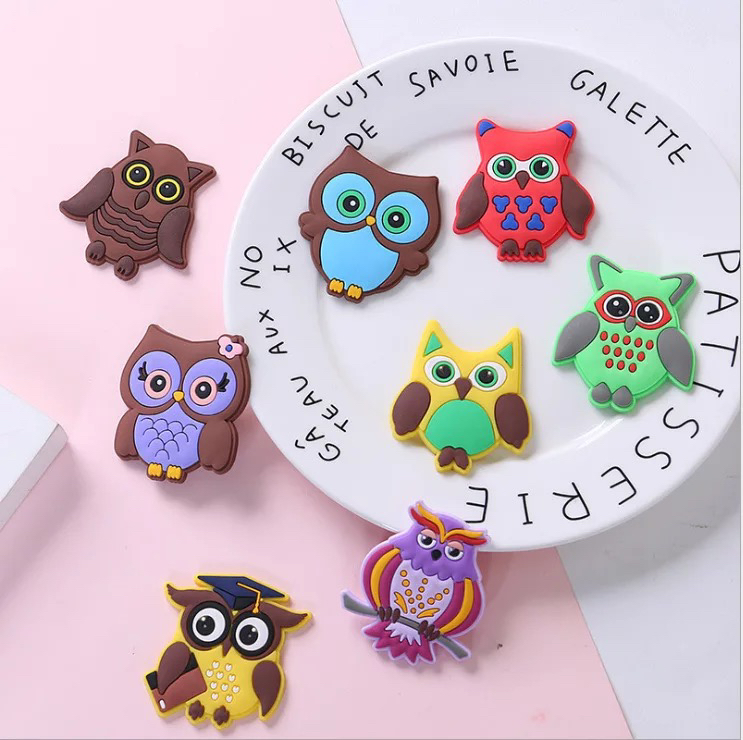 Pvc soft plastic cartoon accessories key chain accessories refrigerator stickers accessories