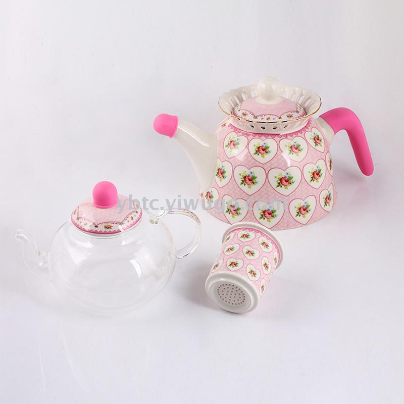子母壶英式下午茶具套装家用过滤红茶壶烧水壶茶壶咖啡壶带滤网盖