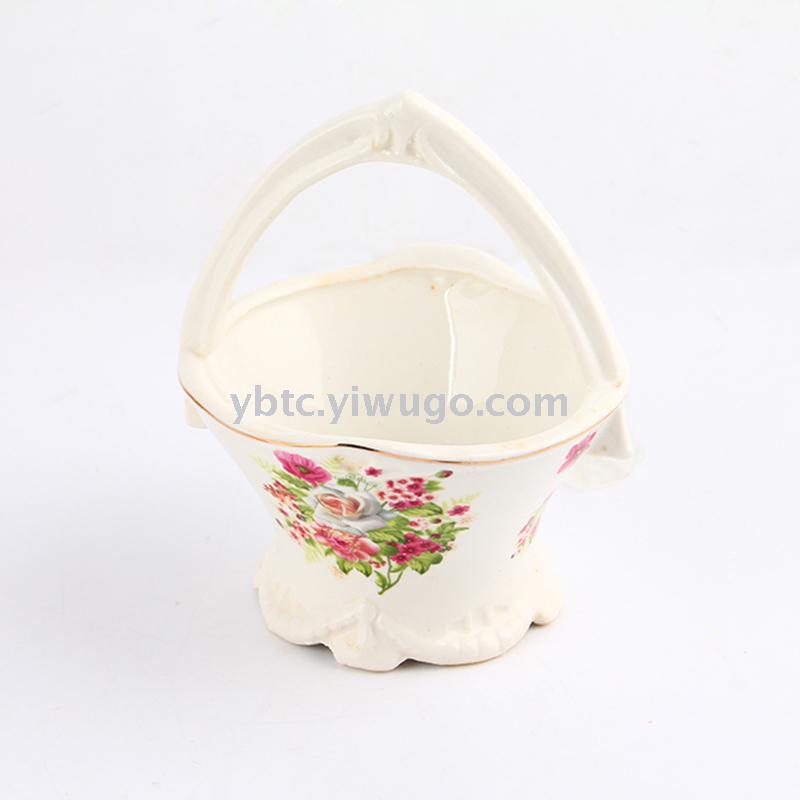 陶瓷果盘家居日用厨房用品工艺品托盘零食干果收纳糖果点心摆台