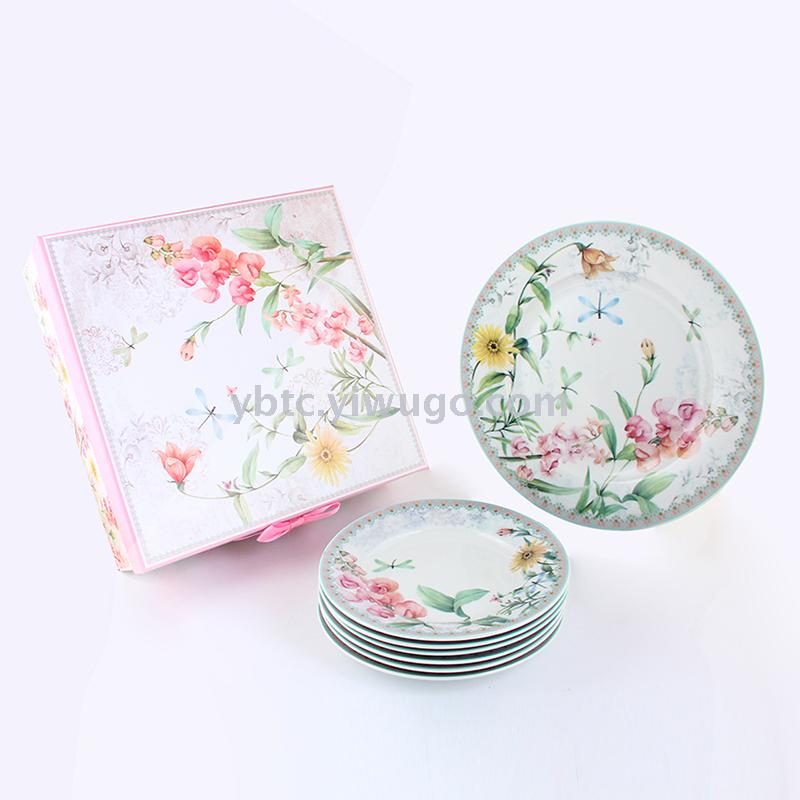 陶瓷七件套盘餐盘套装鱼盘菜盘茶盘托盘果品盘餐盘甜品盘日用家居