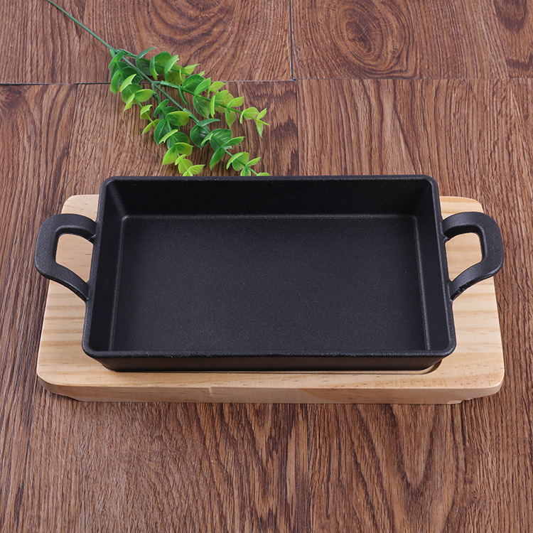 Factory direct sales of iron plate barbecue grills, cast iron grills for restaurants and hotels, steak, barbecue, pizza, non-stick grills wholesale Application Scenario