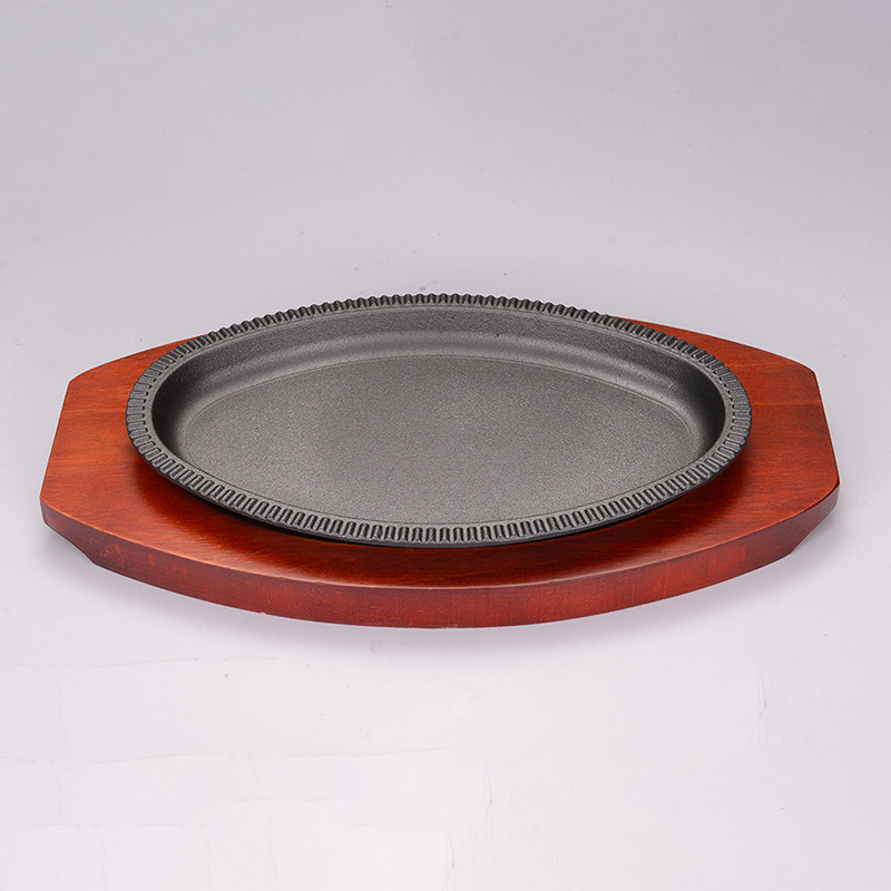 Factory direct sales of iron plate barbecue grills, cast iron grills for restaurants and hotels, steak, barbecue, pizza, non-stick grills wholesale details Picture