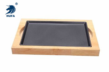 Factory direct sales of steak plates, creative Korean-style non-stick grill plates, teppanyaki plates, hotel cast iron grill plates wholesale and customization