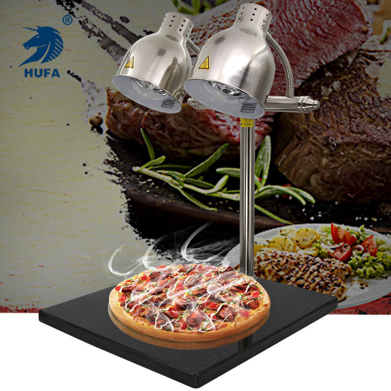 Marble double-head heat preservation lamp, buffet food heat preservation lamp, two-end food heat preservation table heating barbecue lamp