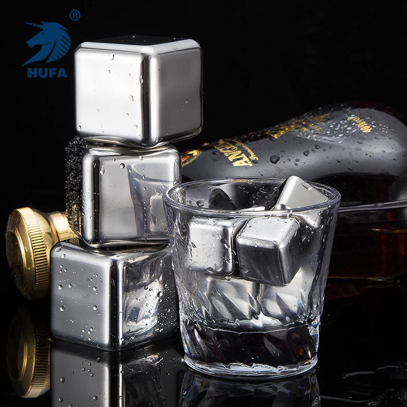 52MM stainless steel ice cubes, enlarged ice grains, large ice wine stone, quick-frozen metal