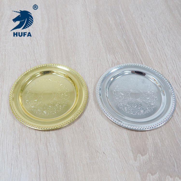 European-style silver-plated beaded dot plates, cake trays, fruit plates, pastry plates, party decoration supplies for foreign trade