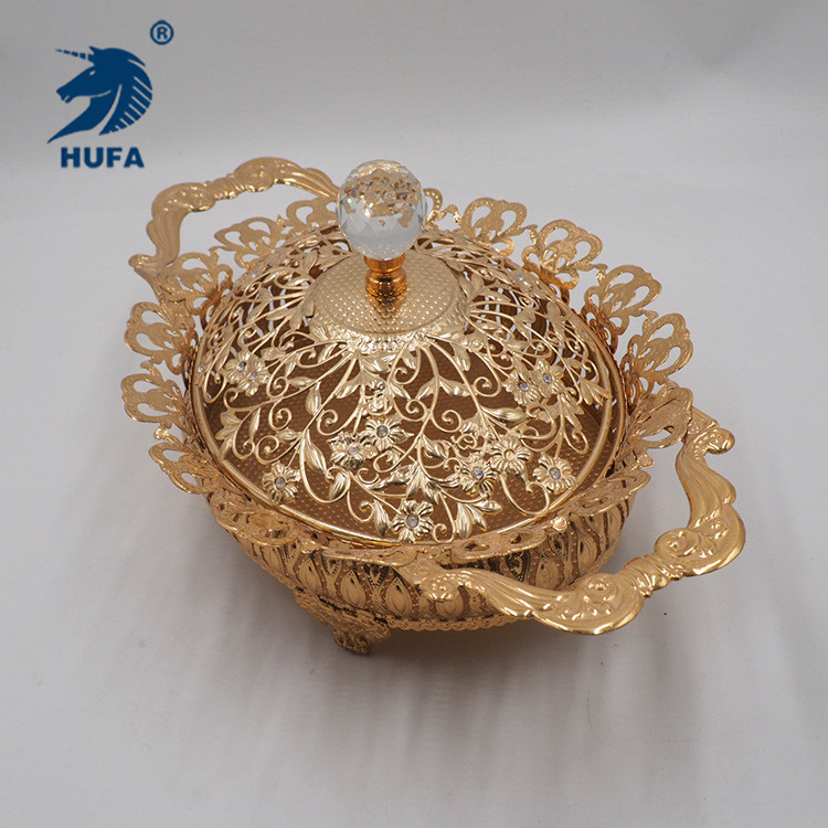 European-style gilded oval fruit platter, Saudi Arabian fruit platter, chocolate platter, dried fruit platter, wedding items Specification image