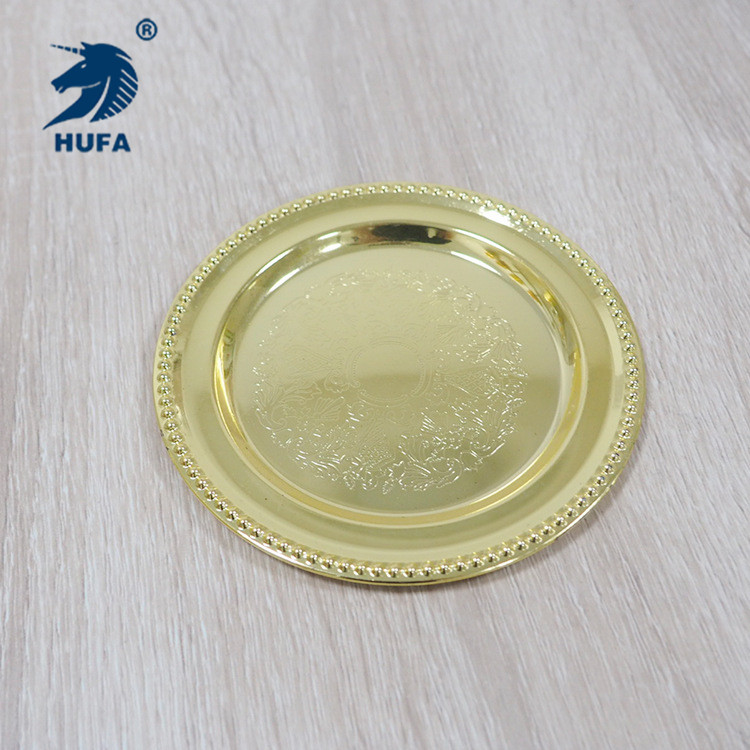 European-style silver-plated beaded dot plates, cake trays, fruit plates, pastry plates, party decoration supplies for foreign trade Specification image
