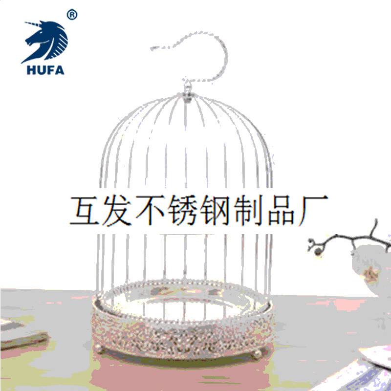 European-style creative double-layer birdcage cake rack, metal fruit rack, pastry rack, afternoon tea dessert rack with 26cm plates details Picture