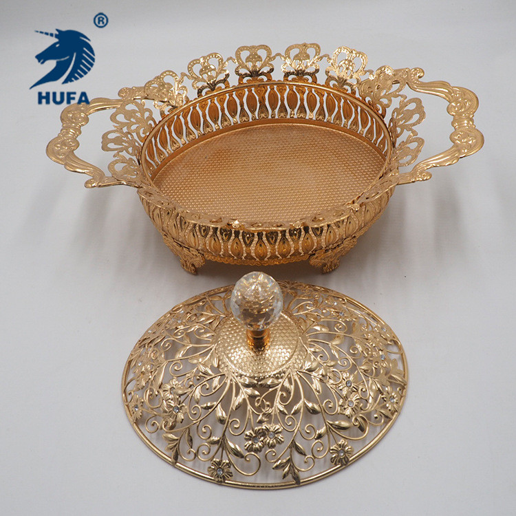 European-style gilded oval fruit platter, Saudi Arabian fruit platter, chocolate platter, dried fruit platter, wedding items Application Scenario
