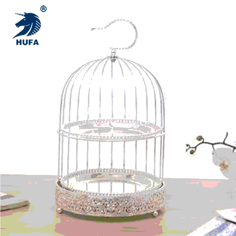 European-style creative double-layer birdcage cake rack, metal fruit rack, pastry rack, afternoon tea dessert rack with 26cm plates Item Picture