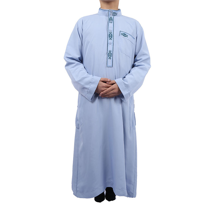 跨境货源穆斯林阿拉伯童装工厂批发阿拉伯8-18岁孩子的长袍详情图1