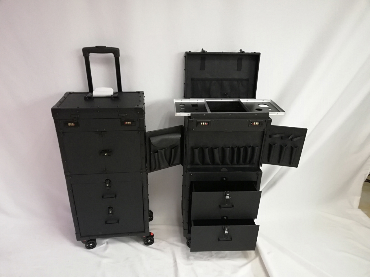 高档发廊美发工具箱拉杆箱收纳储物柜发型师理发器具箱美容美甲箱