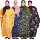 跨境一件代发新款阿拉伯穆斯林人棉休闲服装 多种花色蝙蝠袖长袍图