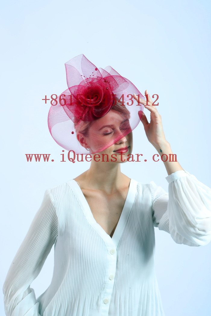 New best-selling trumpet flower mesh headwear, horse racing festival feather mesh headwear, retro and simple lace headwear Application Scenario