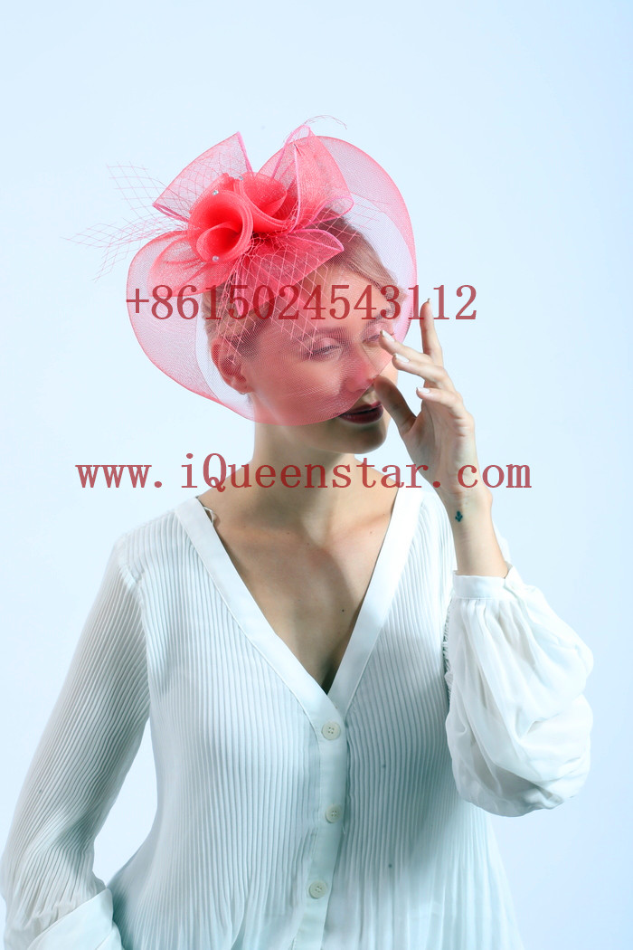 New best-selling trumpet flower mesh headwear, horse racing festival feather mesh headwear, retro and simple lace headwear Application Scenario