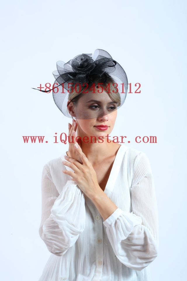 Cross-border e-commerce is selling a new type of wedding dress, Korean-style retro horse racing festival tulle headwear Specification image