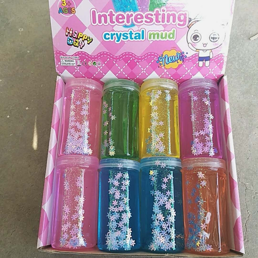 水晶泥史莱姆彩泥橡皮泥鼻涕胶假水七彩泥滑滑泥玩具沙工厂直销