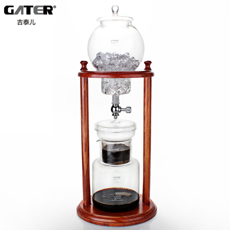 We offer a new type of Japanese cold drip coffee maker made of rosewood for 5 to 8 people details Picture
